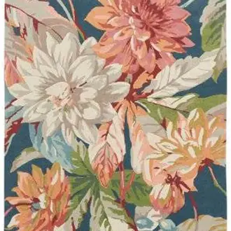 Dahlia & Rosehip Teal 050608 Rug