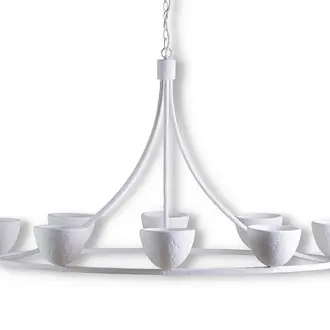 Oval Compton Chandelier MCL65A Plaster White