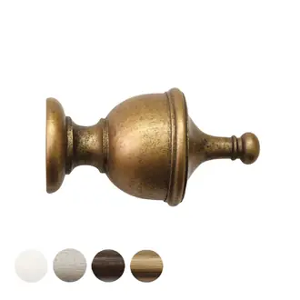 Jones Hardwick 40mm Antique Gold Curtain Pole Urn Finial