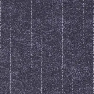 Vinyl Savile Suiting Pinstripe White on Blue 2143
