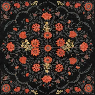 Hindu Bloom Anthracite WP20407