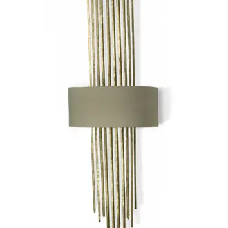 Flynn Caged Wall Light TWL38 White Gold