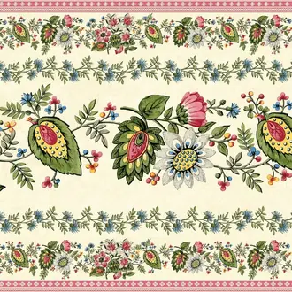 Folk Flower Wide Border PJD6015-01