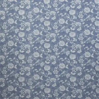 Bird Garden Print PVC Denim