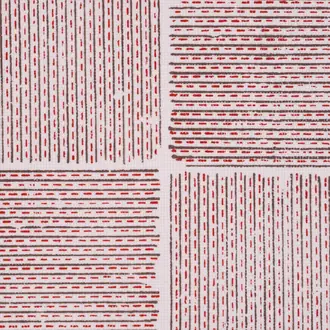 Kantha Ramayana Red on White Paper Weave 2581