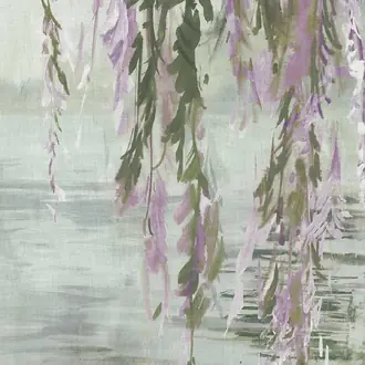 Serenity Wisteria on Cotton Canvas Linen 7379