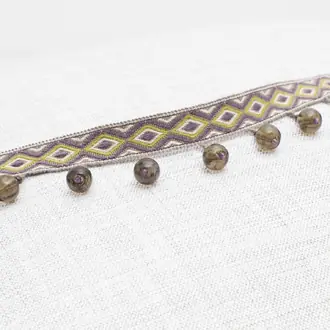Veneto Bead Fringe Mulberry