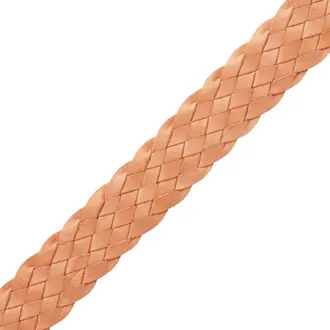 1" Woven Italian Leather Braid 973-40306-1