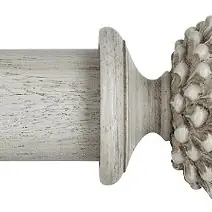 Byron & Byron Manor 55mm Station Grey Curtain Pole Haggerston Finial