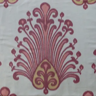 Irina Damask 01 Carmine & Yellow