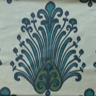 Irina Damask 03 Teal & Linden