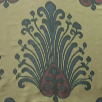 Irina Damask 05 Prussian & Bordeaux
