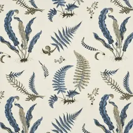 Ferns Cotton Indigo White BP10381-2