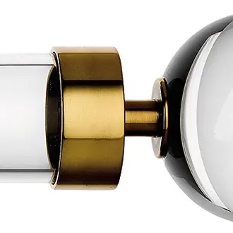 Byron & Byron Halo 35mm Burnished Brass Curtain Pole Globus