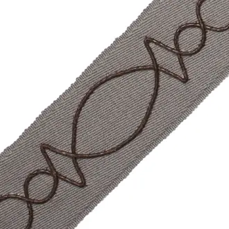 Leather Applique On Wool Border 977-56705-12