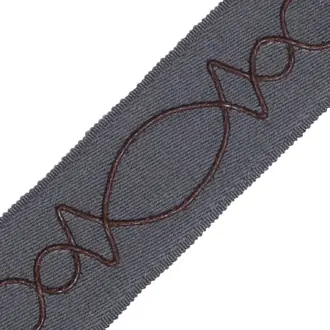 Leather Applique On Wool Border 977-56705-13