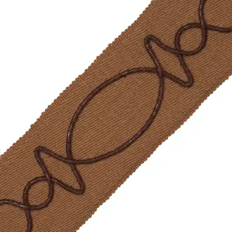 Leather Applique On Wool Border 977-56705-14