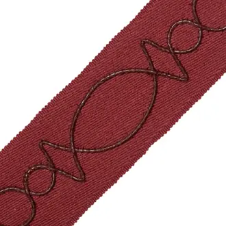 Leather Applique On Wool Border 977-56705-15