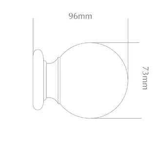Jones Seychelles 40mm Mist Curtain Pole Ball Finial