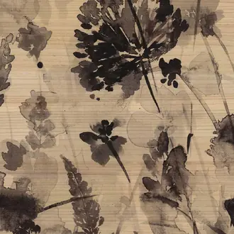 Wildflowers Sepia Grass 8509
