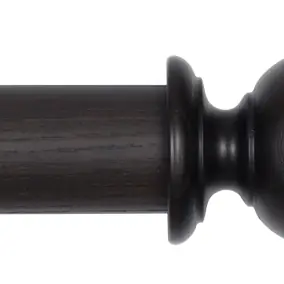 Byron & Byron Rustica 55mm Burnt Oak Curtain Pole Chantilly Finial