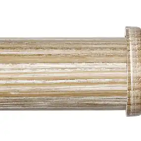 Byron & Byron Rustica 35mm Limed Oak Curtain Pole Raphael Finial