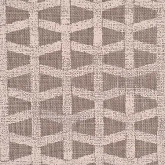 Lattice Ivory on Granite Canvas Linen 2063