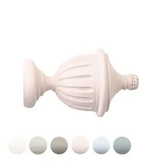 Jones Seychelles 40mm Blush Curtain Pole Fluted Urn Finial