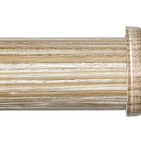Byron & Byron Rustica 45mm Limed Oak Curtain Pole Raphael Finial