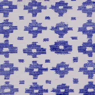 Tulu Cloth Bali Blue on Marshmallow Manila Hemp 8435