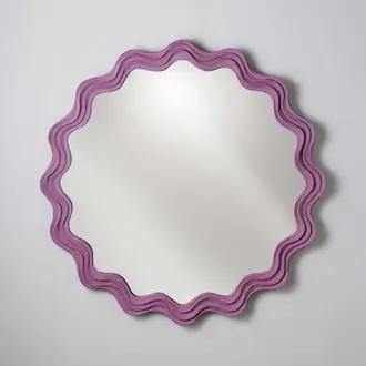 Clam Shell Mirror Round WM56S Rhubarb
