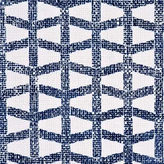 Lattice Navy on White Japanese Paperweave 2061