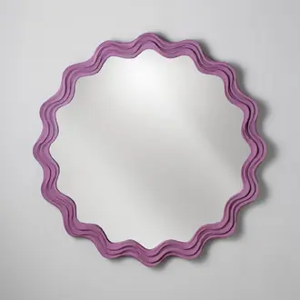Clam Shell Mirror Round WM56S Rhubarb