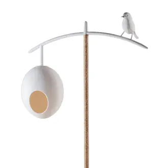 Sleepy Robin Table Lamp SLB72 Stucco Plaster White