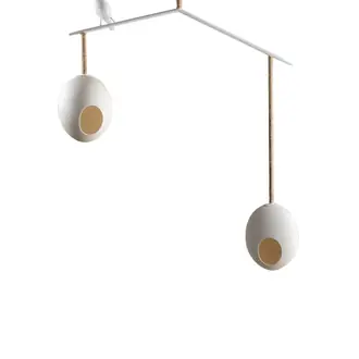 Cloudy Robin Chandelier MCL78 Stucco Plaster White