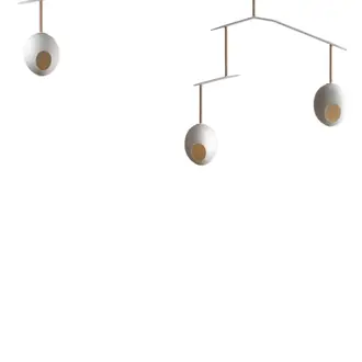 Rockin' Robin Chandelier MCL79 Stucco Plaster White