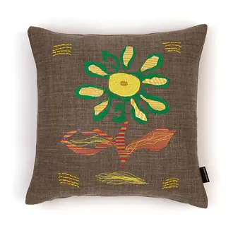 Alice Kettle Yellow Tiger Flower B Cushion