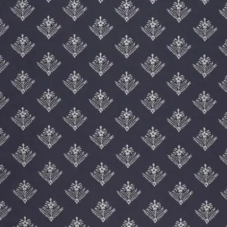 Lady Fern Embroidery French Navy