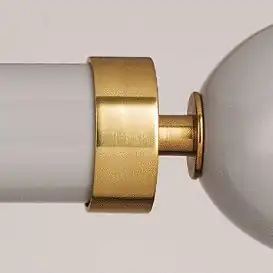 Byron & Byron Halo 35mm Ash Gloss + Burnished Brass Curtain Pole Luna