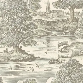 Royal Oak Aquatint Wallpaper