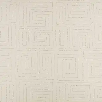 Kuba Embroidery White Sand
