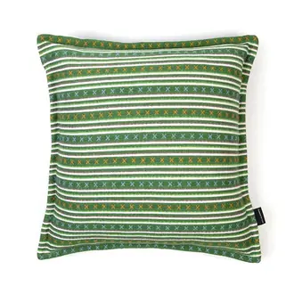 Criss Cross Green Cushion