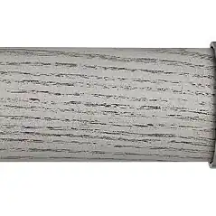 Byron & Byron Halo 35mm Washed Chateau Grey + Chrome Curtain Pole Stellar
