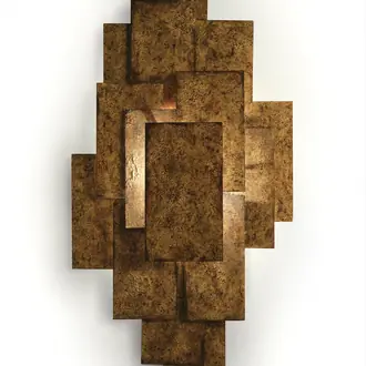 Steel Plates Wall Light TWL53 Mayan Gold