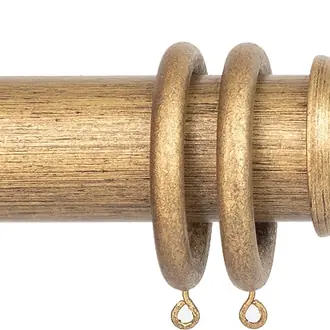 Byron & Byron Chalfont 45mm Gold Distressed Curtain Pole Ball Finial