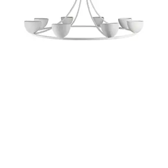 Compton Chandelier MCL65 Plaster White