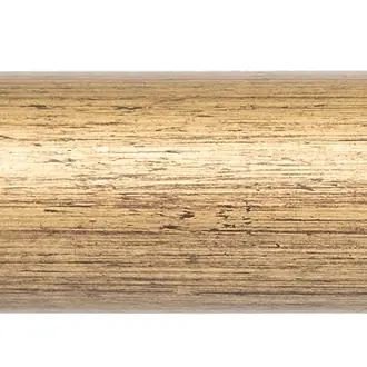 Byron & Byron Chalfont 45mm Gold Distressed Curtain Pole Ribbed Endcap Finial