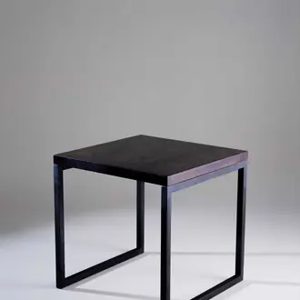 Caulfield Side Table CST53 Carbon with Blackened Walnut Top