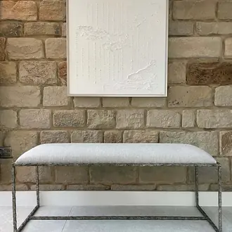 Giacometti Slimline Bench CSB05 Burnt Silver