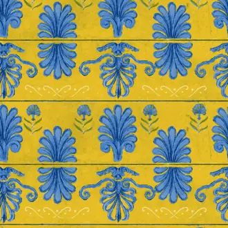Mykonos Villa Motif Lemon WP30044